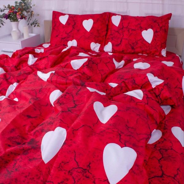 Фото - Комплект постельного белья MirSon Сатин 22-1275 Marble heart Семейный (2200003569551)